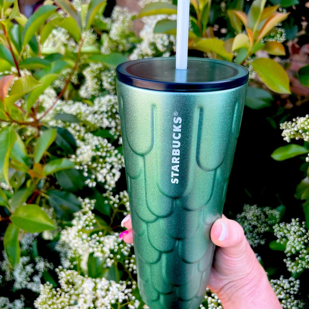 Starbucks Spring 2022 Mermaid scales teal metal Venti tumbler - Picture 6 of 6